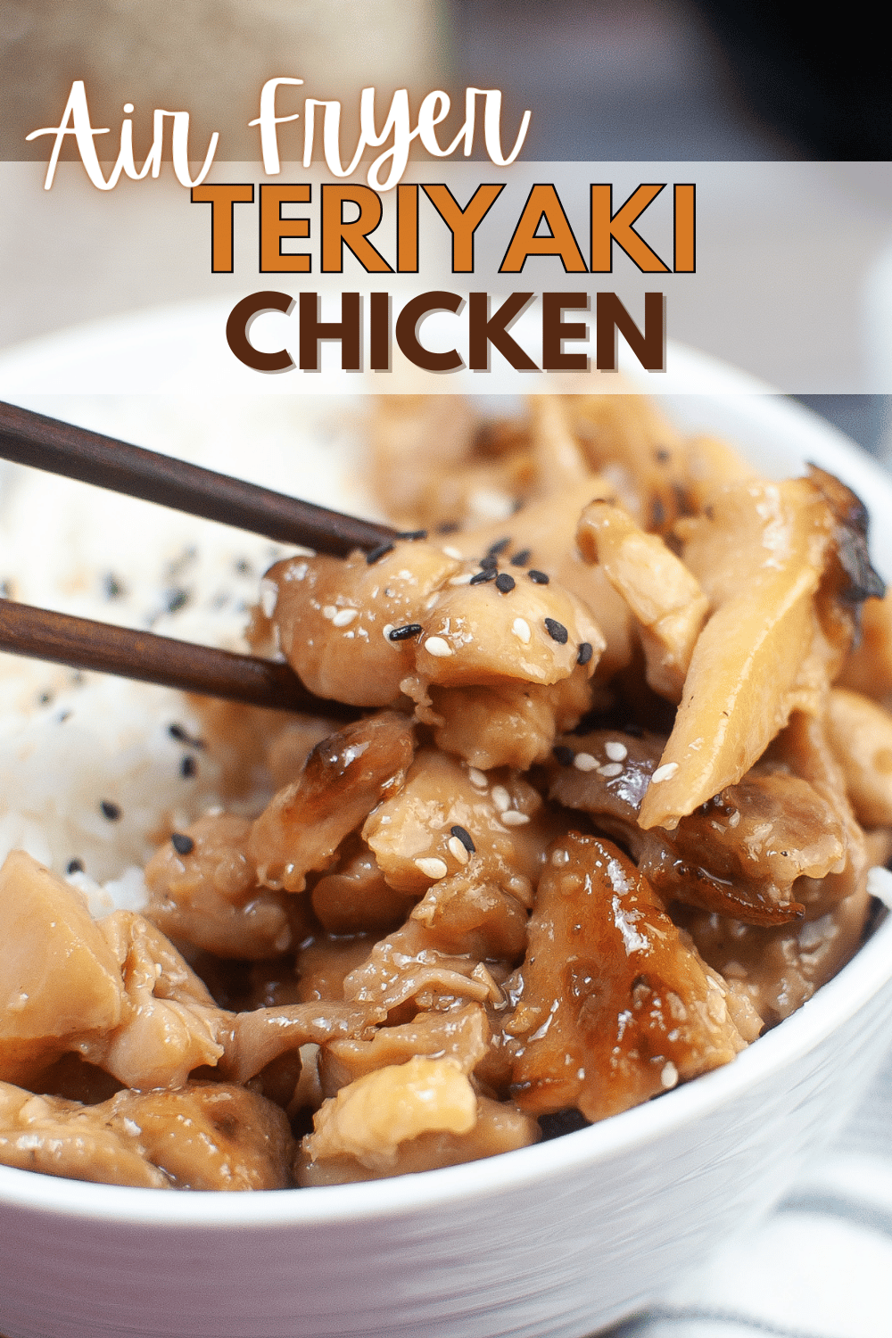 Air Fryer Teriyaki Chicken is a delicious and healthy recipe that can be enjoyed at any time. It's a takeout favorite you can make at home. #airfryerteriyakichicken #airfryer #teriyakichicken #takeoutathome via @wondermomwannab