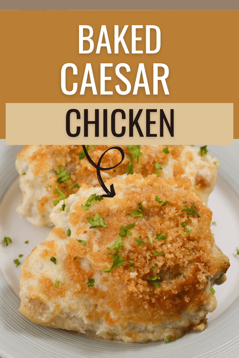 This Baked Caesar Chicken is easy to make and takes only minutes to prepare. It’s a great way to make a delicious, healthy dinner! #caesarchicken #bakedcaesarchicken #bakedchicken #chickendinner via @wondermomwannab