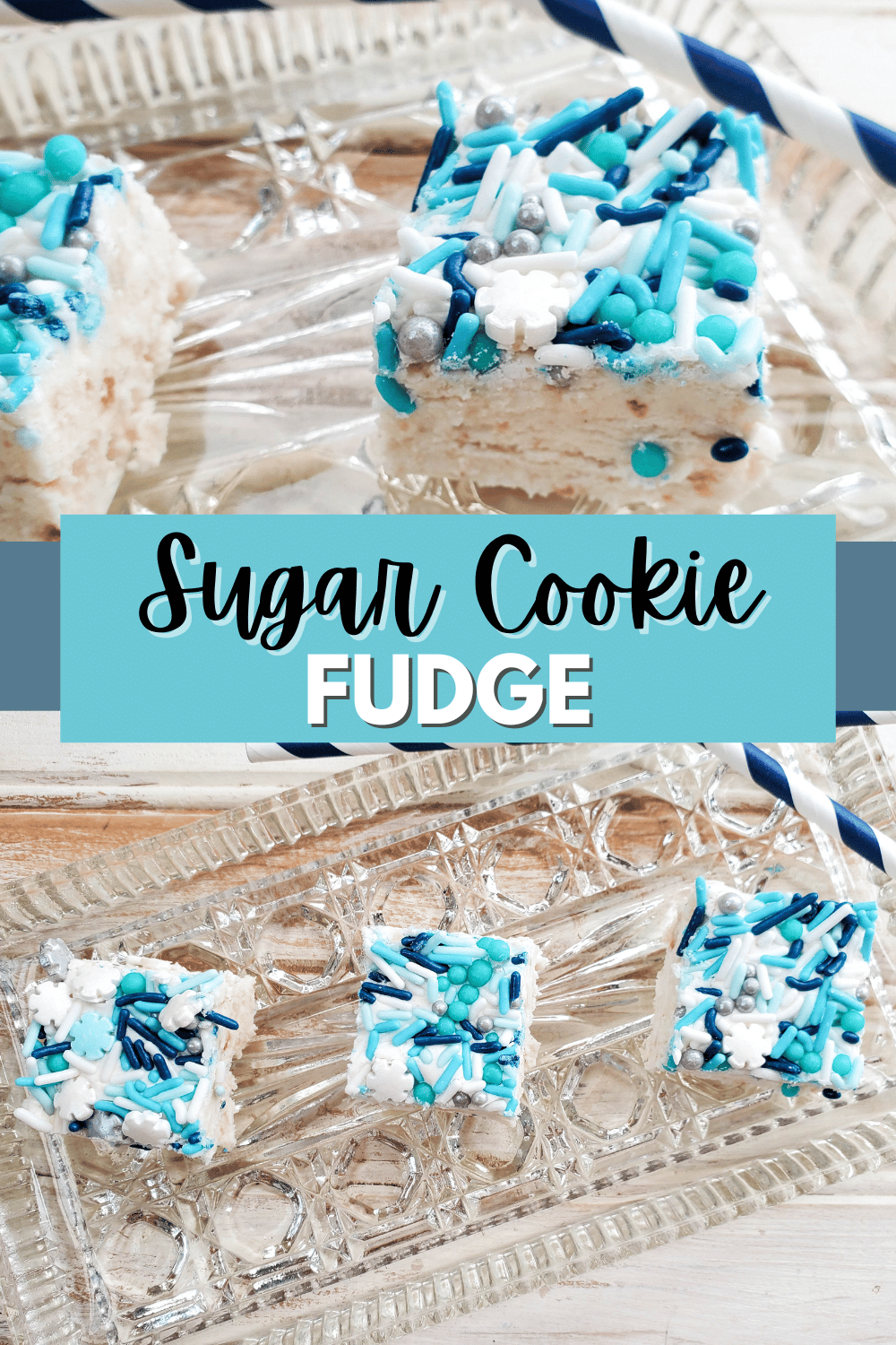 This Sugar Cookie Fudge is a delicious combination of two classic holiday treats: sugar cookies and fudge. It will satisfy any sweet tooth! #sugarcookiefudge #sugarcookie #fudge via @wondermomwannab