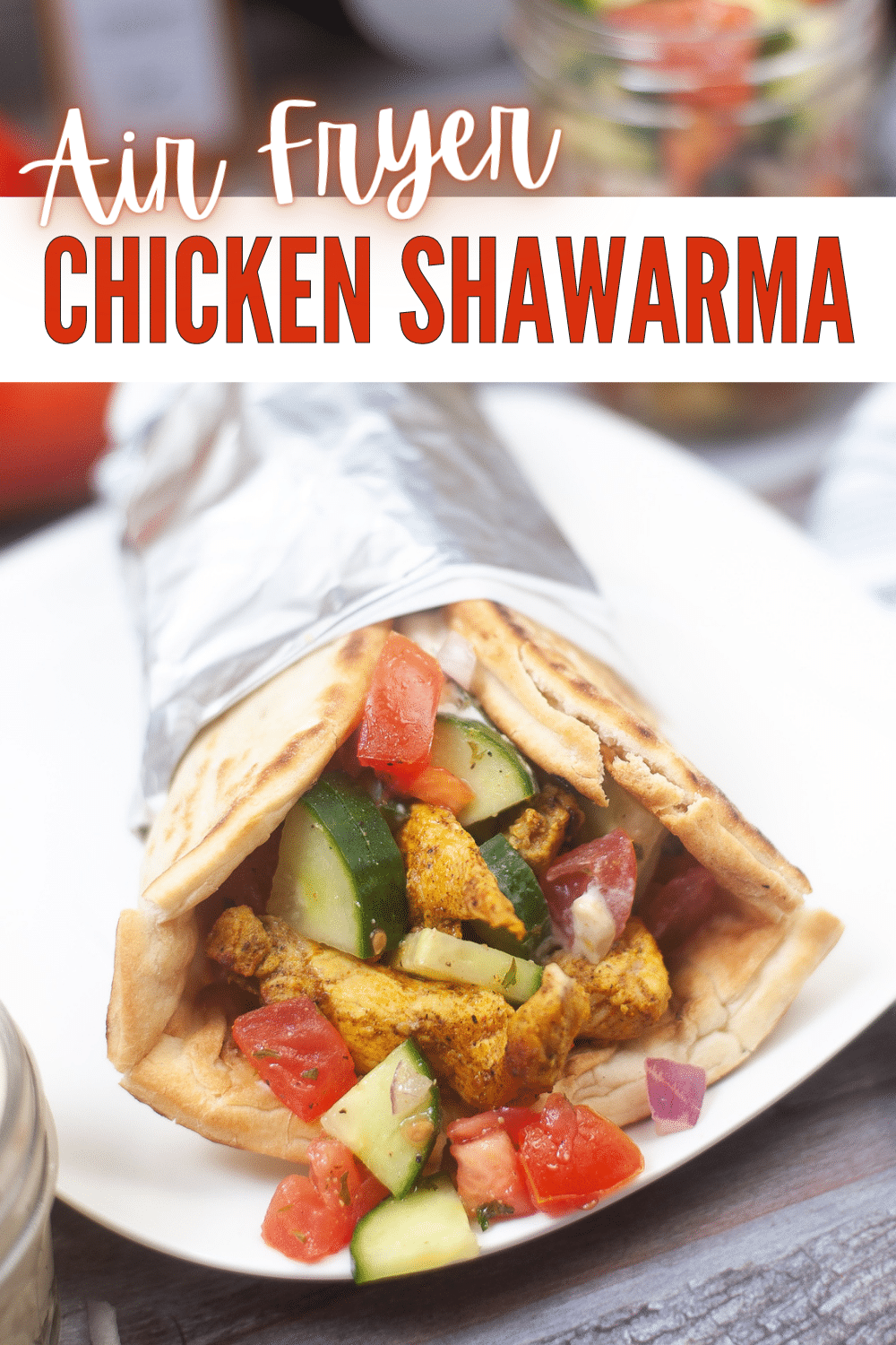 This Air Fryer Chicken Shawarma is a delicious twist on the traditional Middle Eastern dish. It's an easy meal your family will enjoy. #airfryerchickenshawarma #airfryer #chickenshawarma #chicken #dinnerrecipe via @wondermomwannab