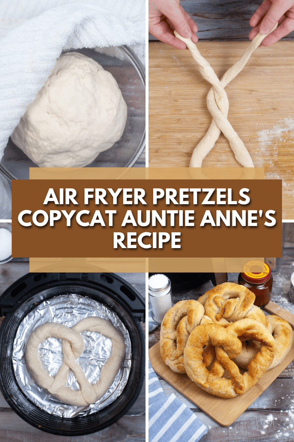 These Air Fryer Pretzels taste just like Auntie Anne’s, but you don’t have to leave the house or wait in line to get them. #airfryerpretzels #copycatauntieannespretzels #airfryer #softpretzels #homemadepretzels via @wondermomwannab