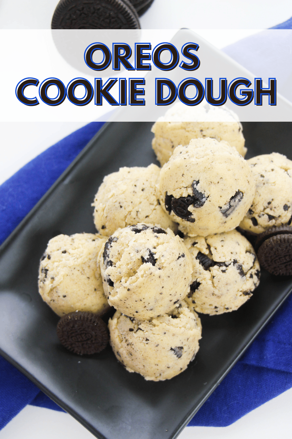 This Oreos Cookie Dough is made with a sweet and salty combination of Oreo crumbs and cookie dough making it the perfect dessert or snack! #oreocookiedough #oreoscookiedough #ediblecookiedough #oreos #cookiedough via @wondermomwannab