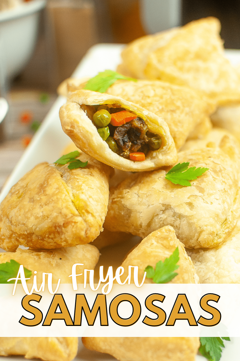 These Air Fryer Samosas are crispy, flavorful, and so easy to make! Serve them with a sweet chutney for a tasty snack or meal. #airfryersamosas #airfryer #samosas #airfryersamosa #chutney via @wondermomwannab