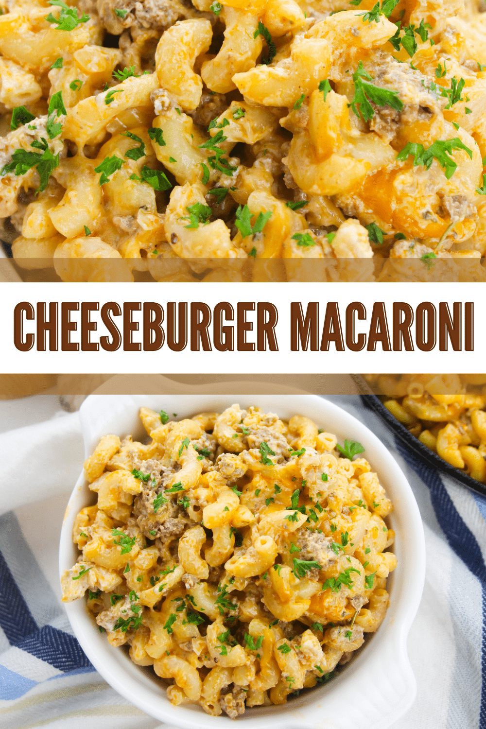 This Cheeseburger Macaroni is easy to make, cheesy, and oh so delicious. Your entire family will love this quick weeknight meal. #cheeseburgermacaroni #onepotmeal #homemadehamburgerhelper #pasta #dinnerrecipe via @wondermomwannab