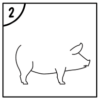 step 2 of How to Draw a Pig.