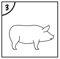 step 3 of How to Draw a Pig.