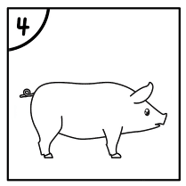 step 4 of How to Draw a Pig.