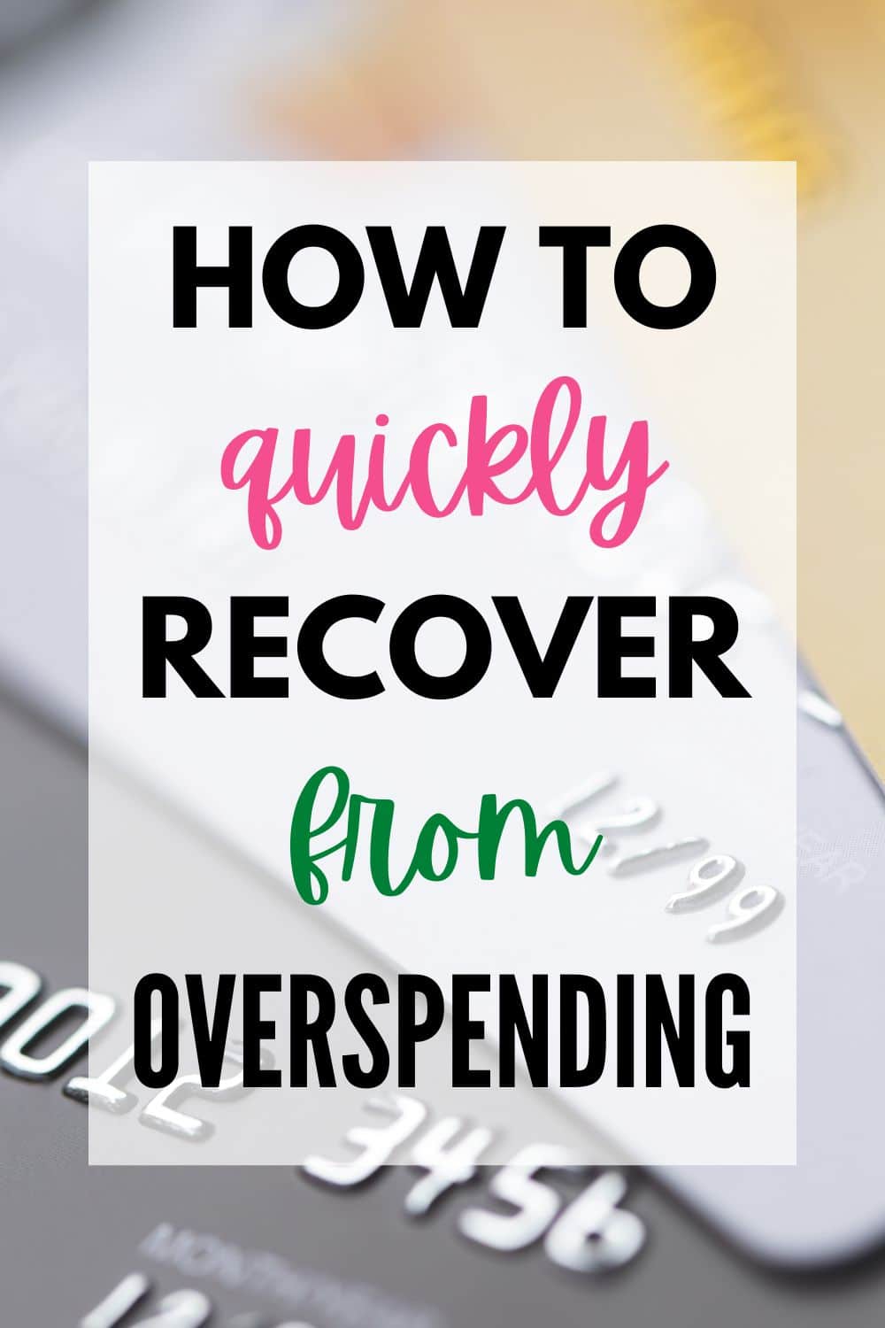 How to Quickly Recover From Holiday Overspending via @wondermomwannab