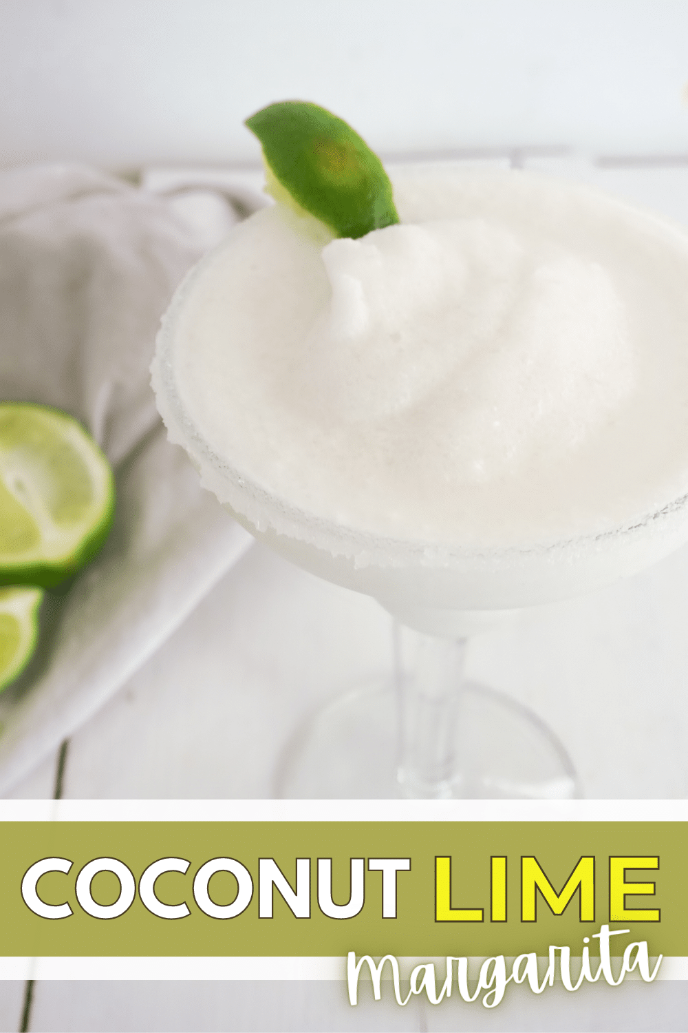 This Coconut Lime Margarita is the perfect Cinco de Mayo drink. It has a unique flavor that is sure to please any crowd. #coconutlimemargarita #coconutmargarita #cocktails #margaritas #coconutmargaritarecipe via @wondermomwannab