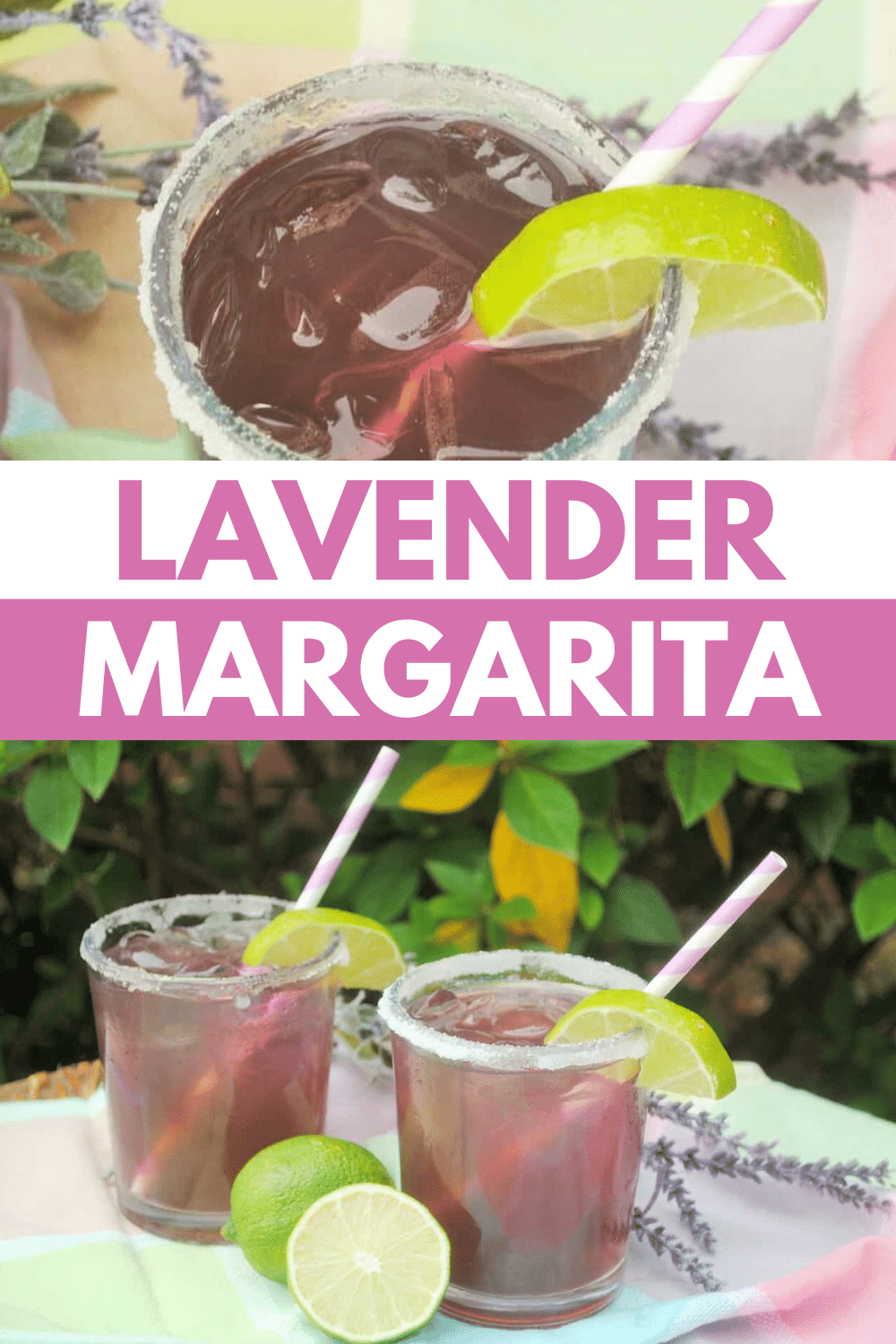 This Lavender Margarita is a sweet drink made with a few simple ingredients. It's a unique and refreshing cocktail perfect for Cinco de Mayo. #lavendermargarita #cocktails #margaritas #lavendermargaritarecipe #lavender via @wondermomwannab