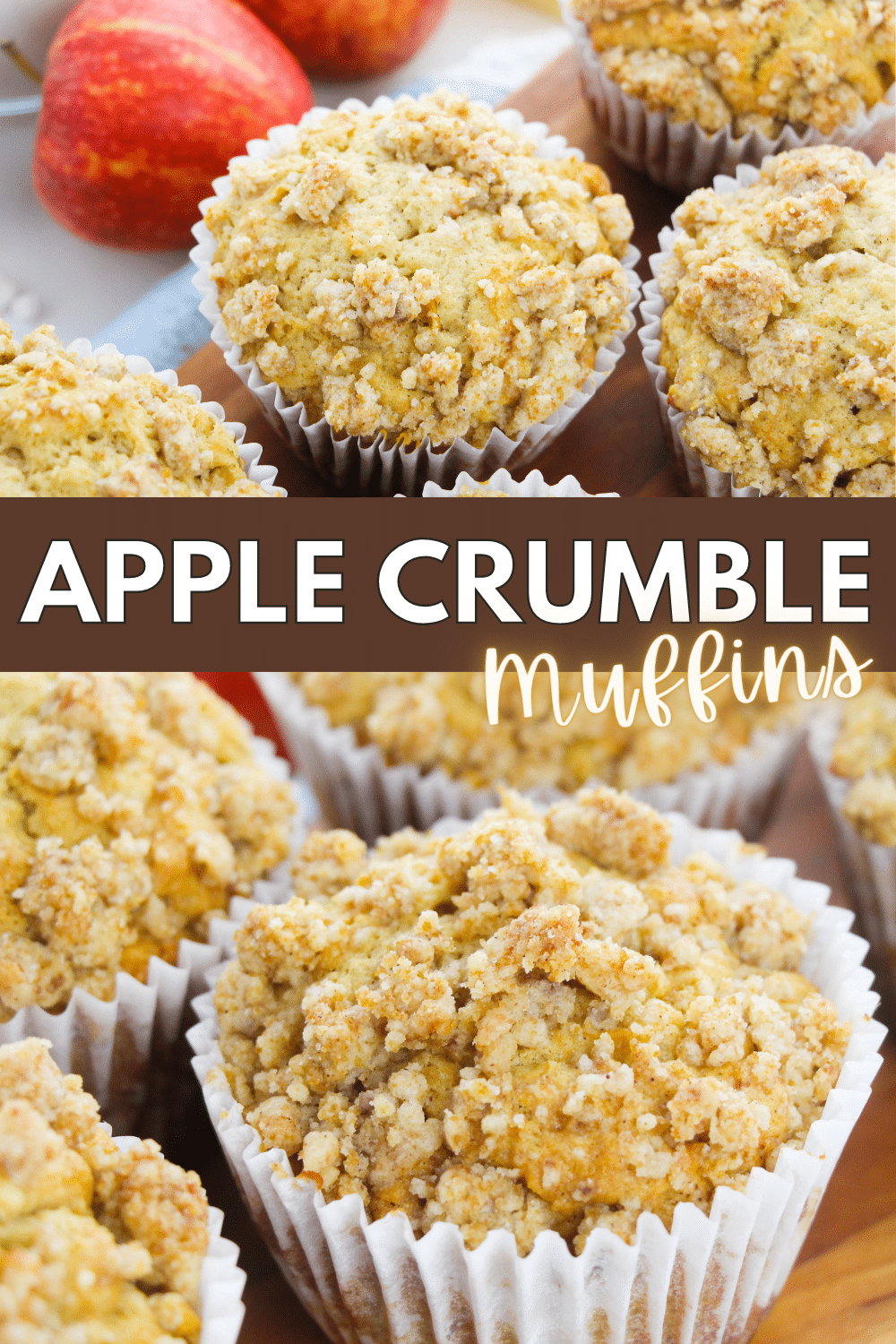 These jumbo Apple Crumble Muffins are moist and soft, packed with apple pieces and cinnamon, crowned with a delicious streusel topping. #applecrumblemuffins #muffinrecipe #streuseltopping #applemuffins #muffins via @wondermomwannab