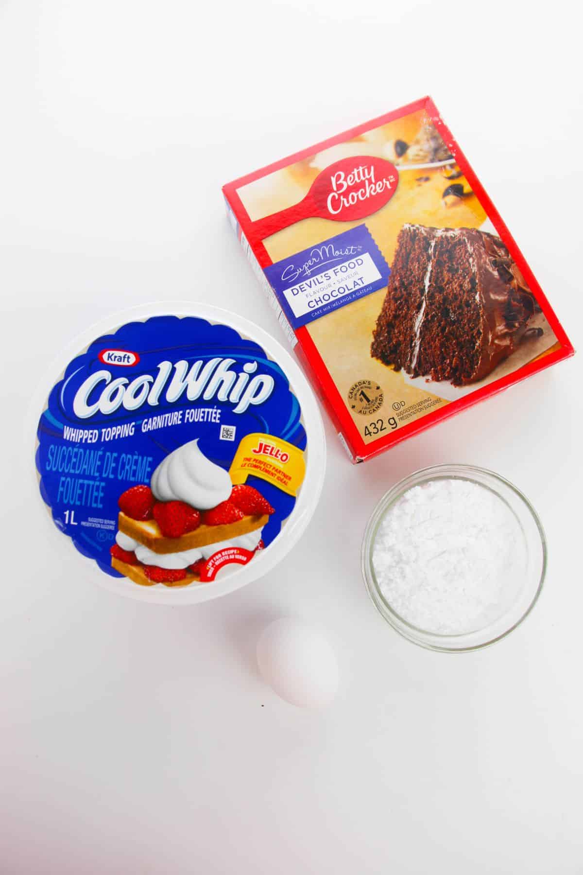Whip Cream Cookies ingredients.