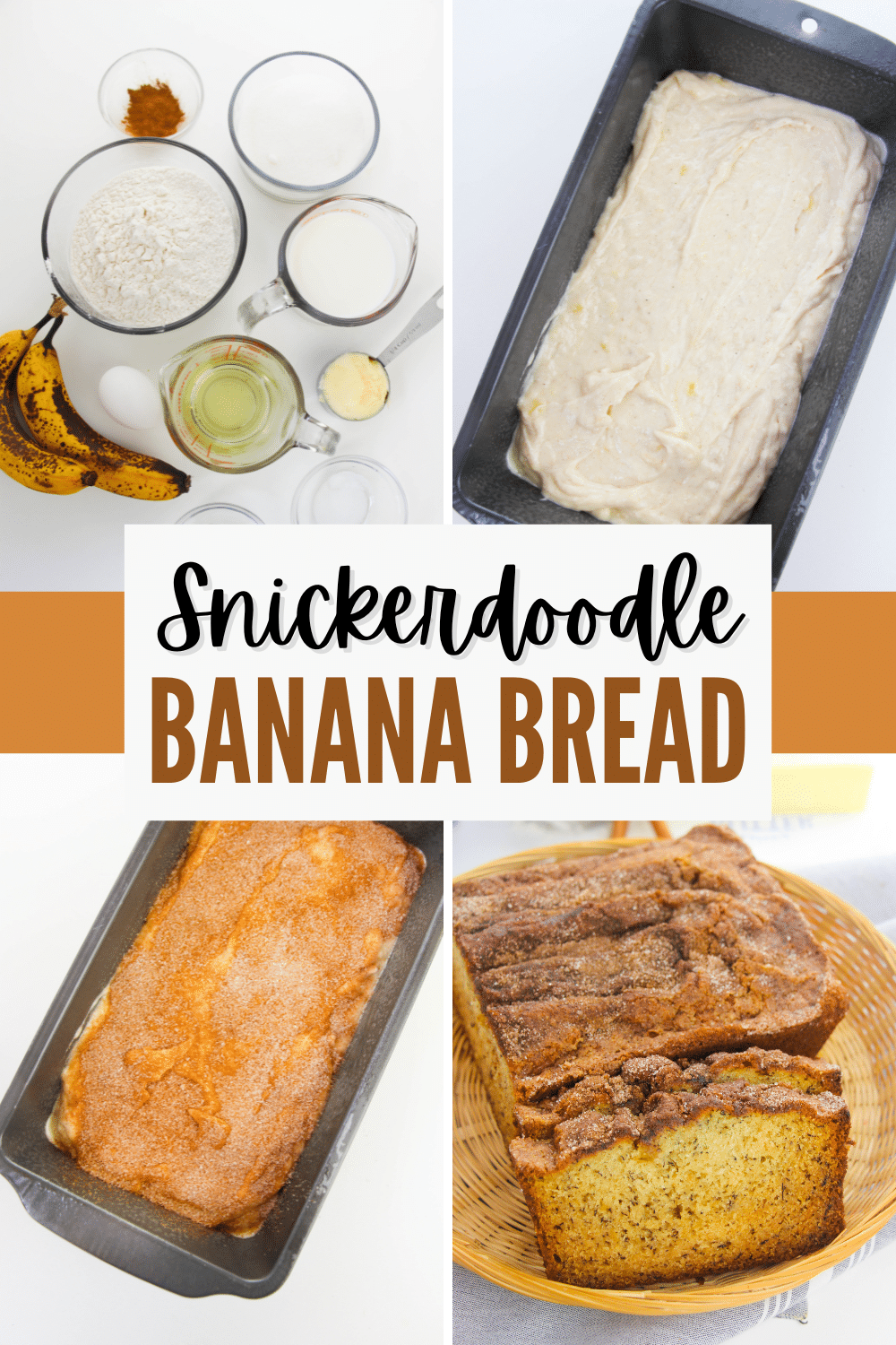 Snickerdoodle Banana Bread is the perfect fusion of moist banana bread and the timeless delight of snickerdoodle cookies in each bite. #snickerdoodlebananabread #snickerdoodles #bananabreadrecipes #classicbananabread #snickerdoodlecookies via @wondermomwannab