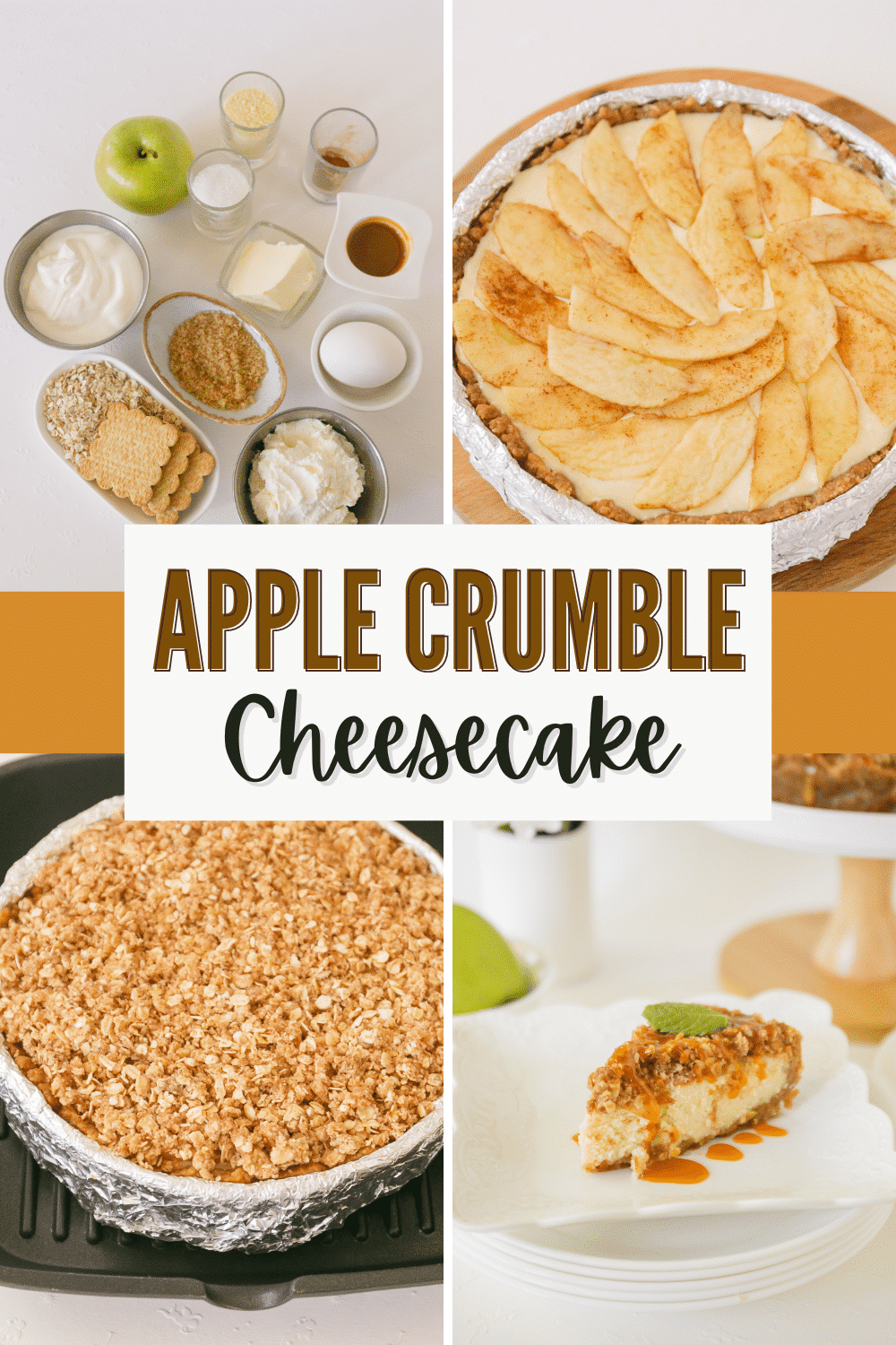 Apple crumble cheesecake.