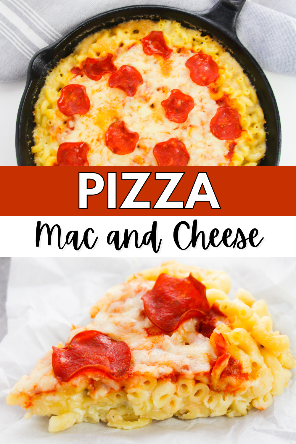 Skillet pizza mac and cheese.