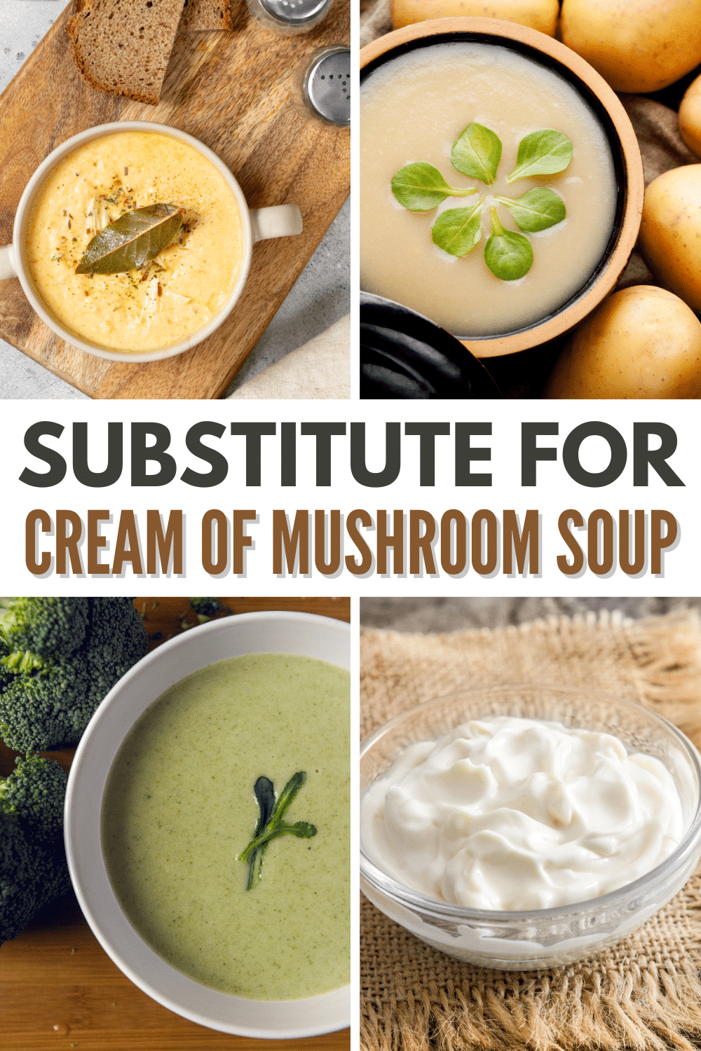 Substitute for cream of mushroom soup.