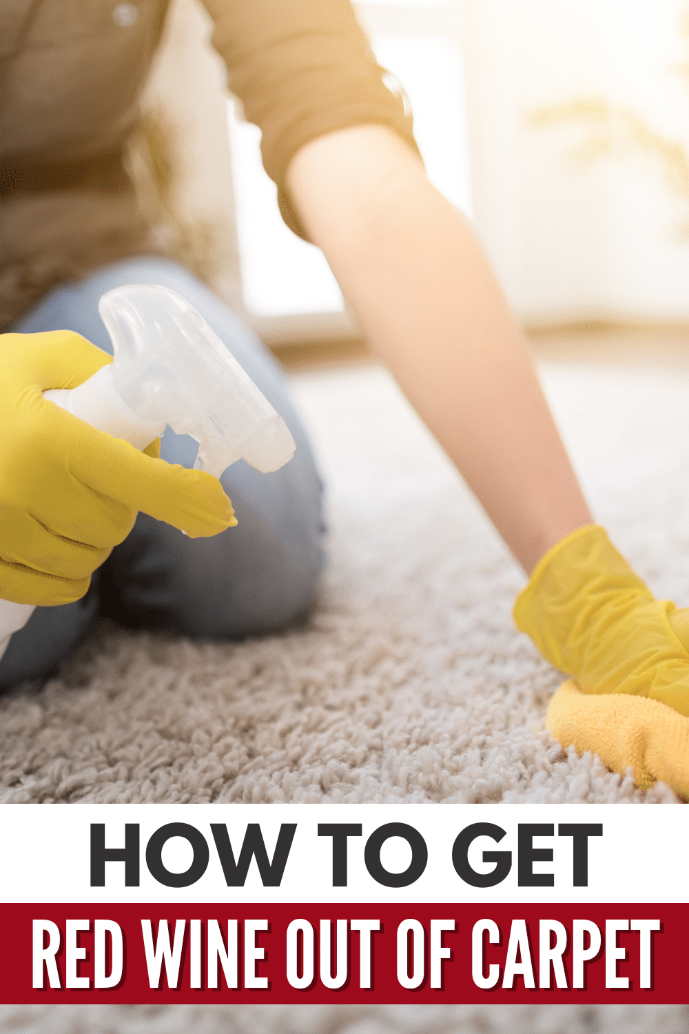 Guide for removing red wine stains from carpet.