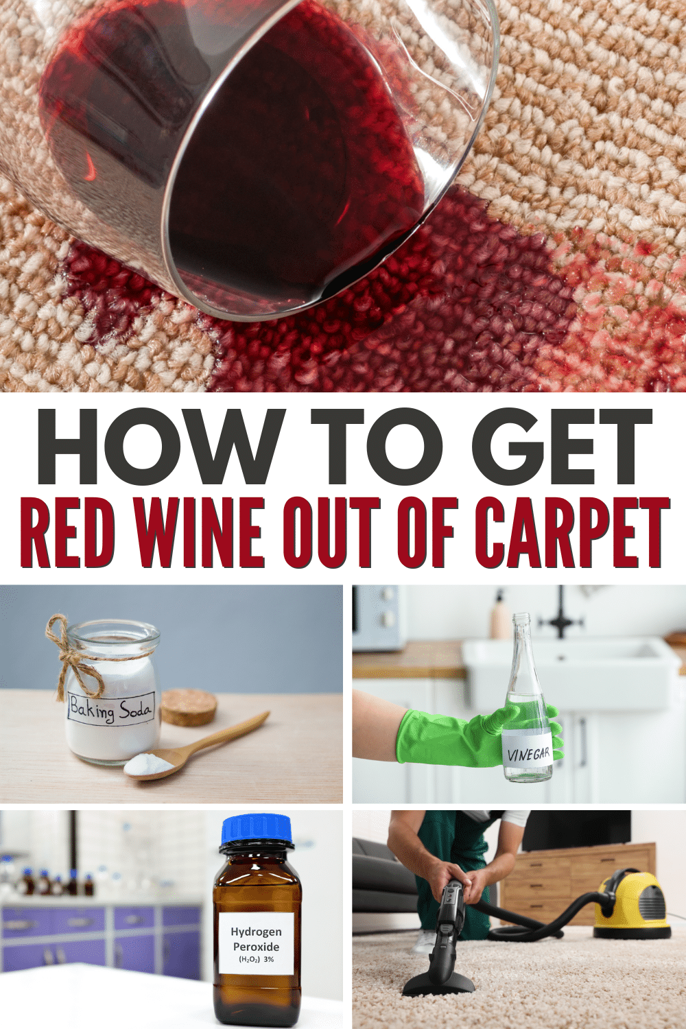 Red wine carpet stain removal tips.