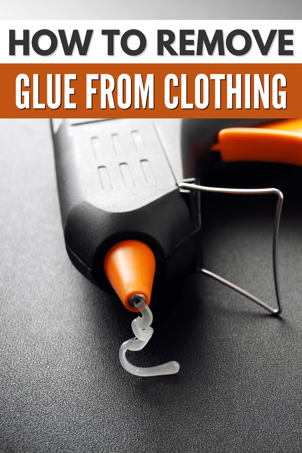 A guide on removing glue from clothing.