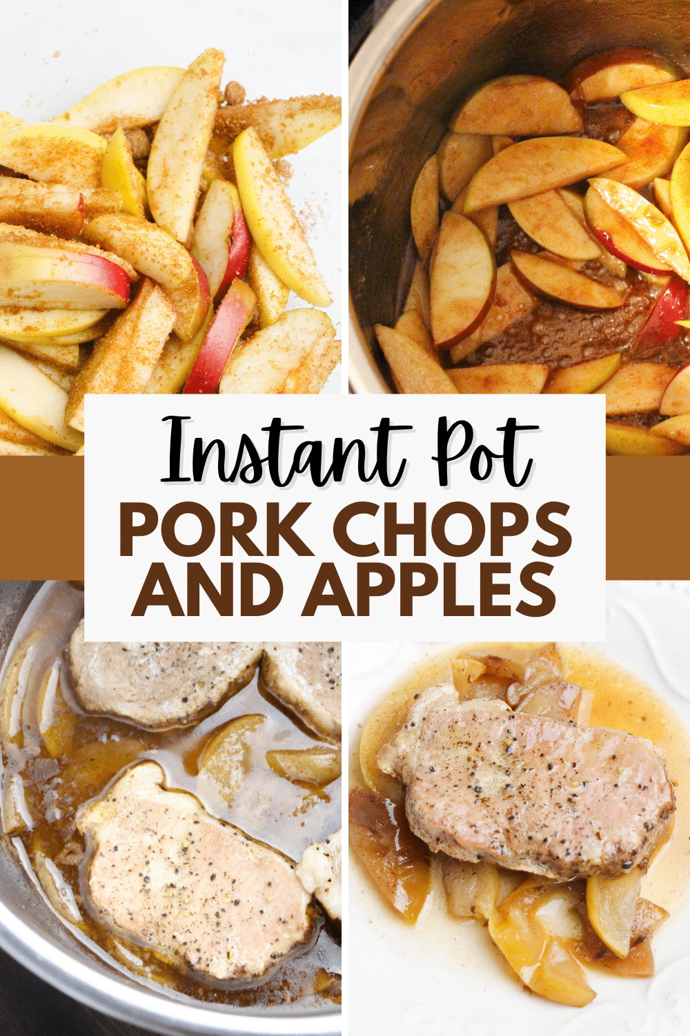 Instant pot pork chops with apples.
