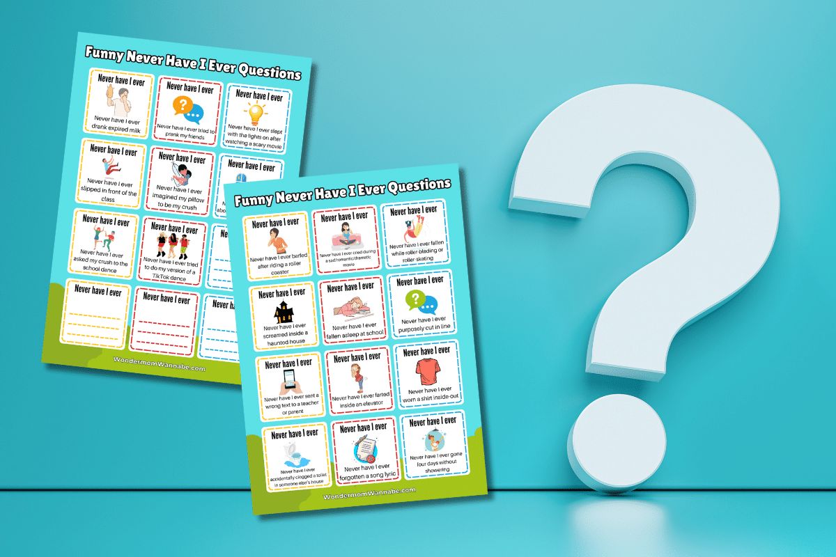 A set of Teenage Questions cards.