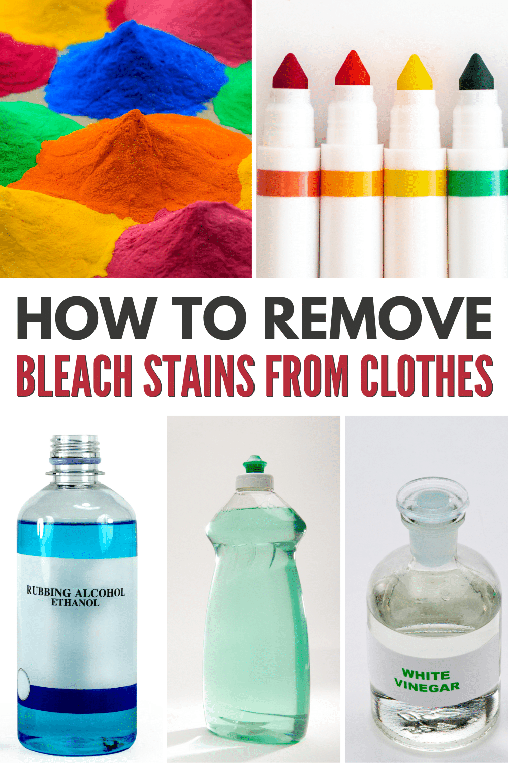 How to remove bleach stains from clothes.
