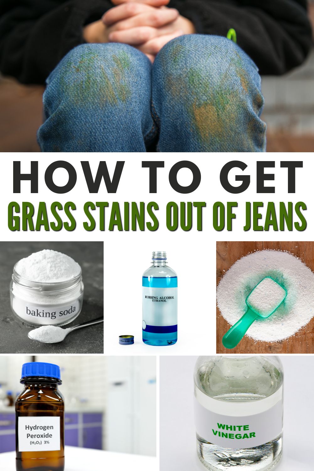 Learn effective methods for removing grass stains from jeans.