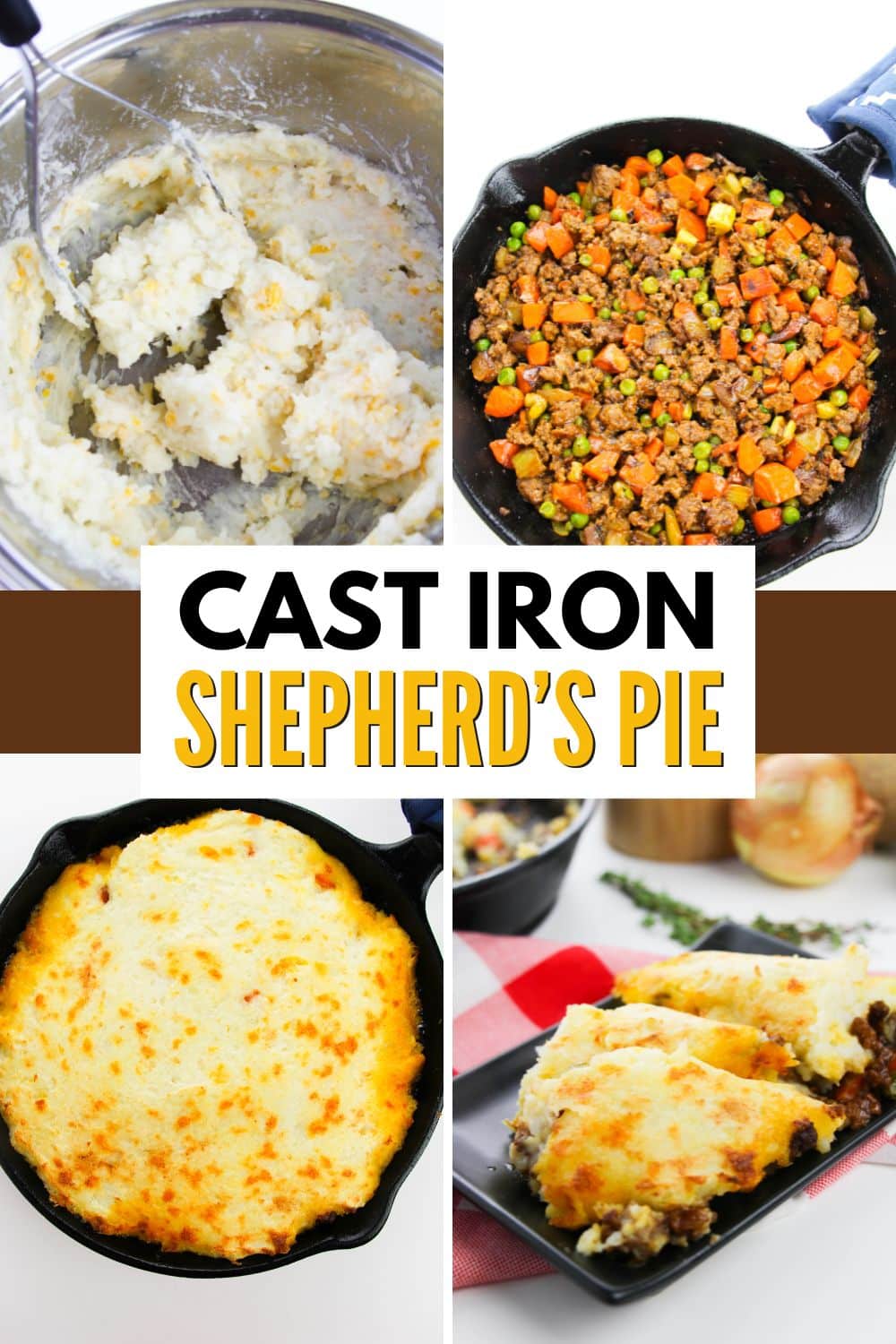 Cast Iron Shepherd's Pie is a classic and hearty dish that is traditionally prepared in a cast iron skillet.
