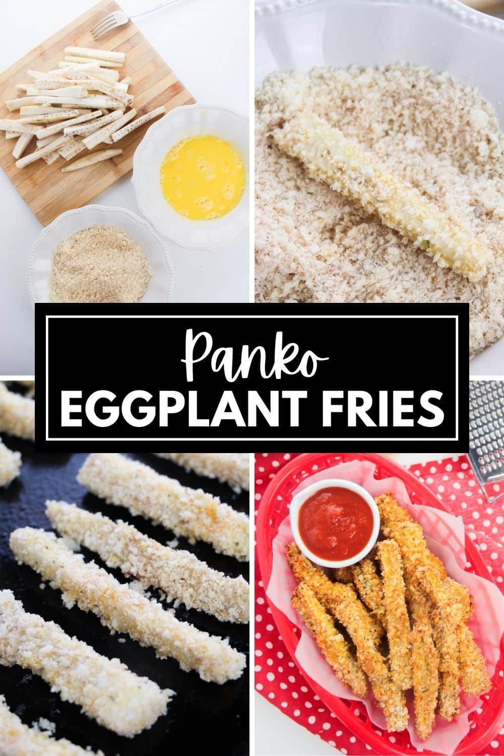 Panko Eggplant Fries are a delicious and crispy snack made from thinly sliced eggplant coated in a golden panko breadcrumb crust. These fries are the perfect combination of crunchy, flavorful, and healthy