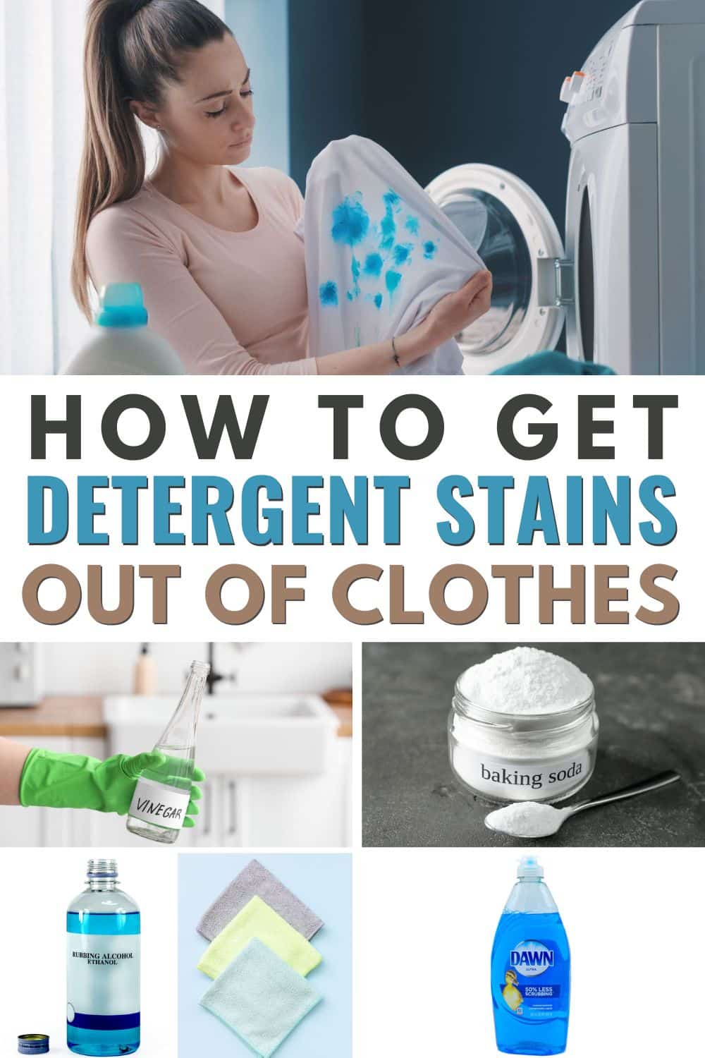Learn effective ways to remove detergent stains from your clothes.