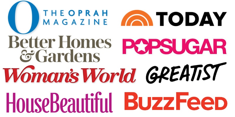 Logos of various lifestyle and entertainment publications and platforms.