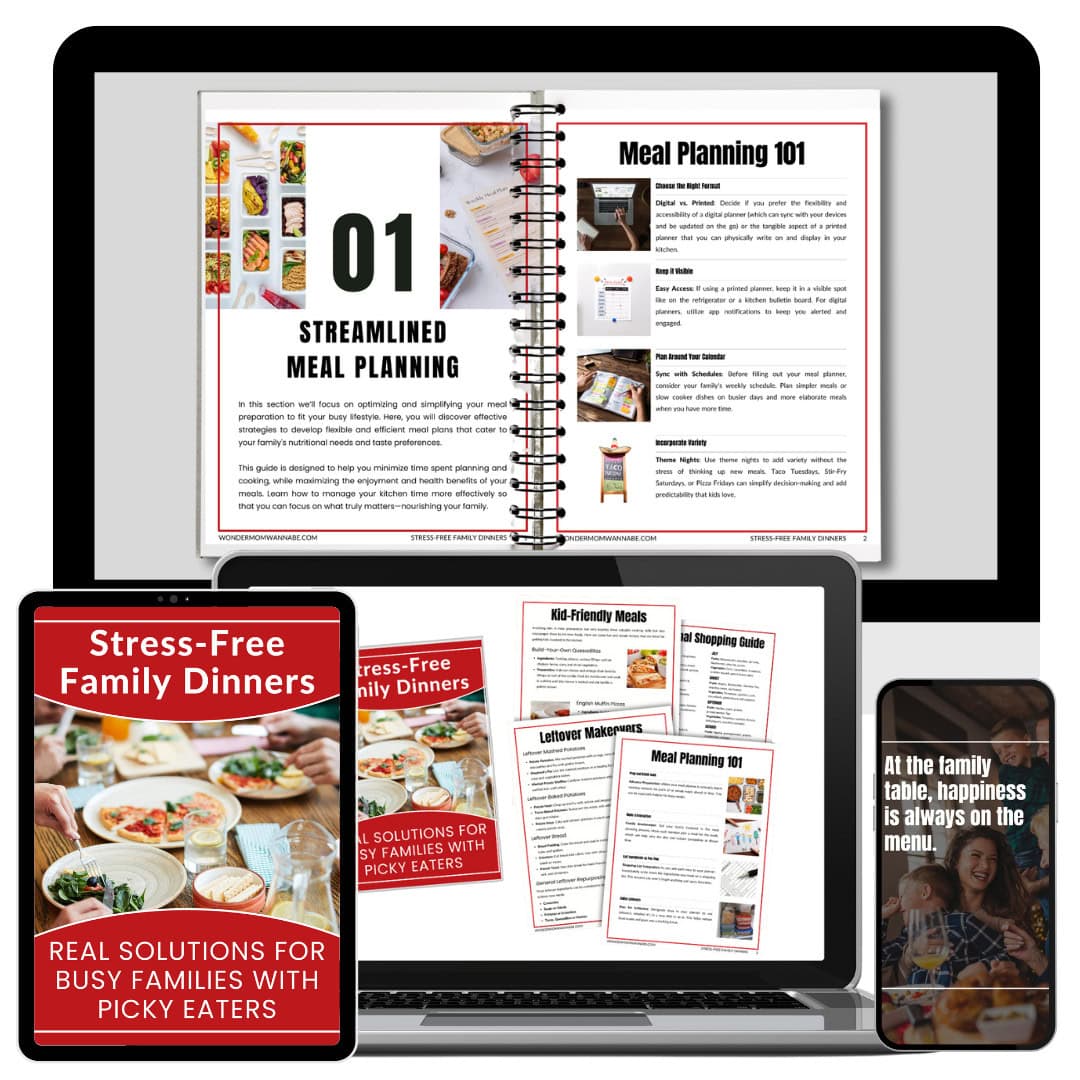 Stress-Free Family Dinners member guide cover mockup
